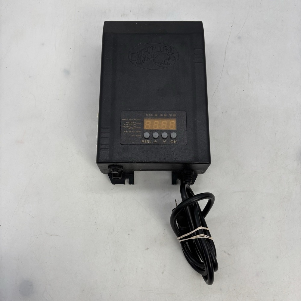 Hampton Bay Low Voltage Outdoor Landscape Transformer Black 120W Works